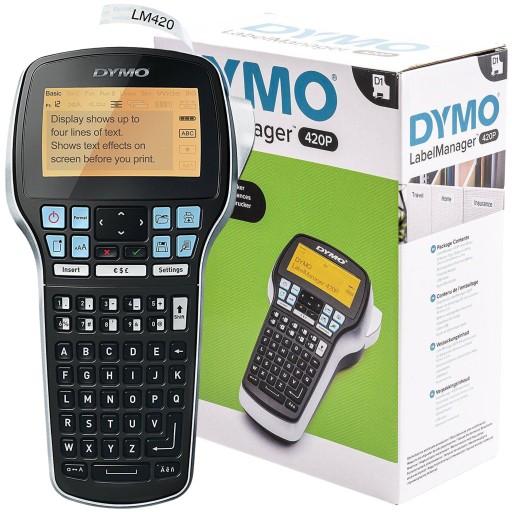 DYMO 420P Термотрансферный принтер для этикеток ABC Клавиатура Чемодан Набор