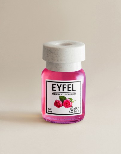 RÓŻA EYFEL SZKLANY DYFUZOR Z PATYCZKAMI 120 ML PIĘKNY ZAPACH