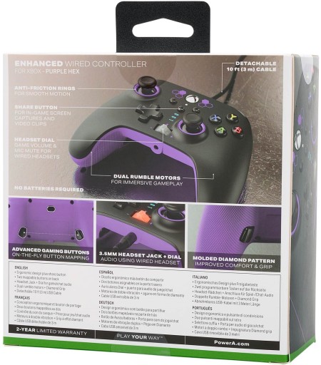 PowerA Pad Xbox One Series X S Enhanced Purple Hex