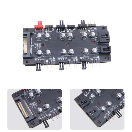 Концентратор SATA PWM + разветвитель aRGB на 6 вентиляторов