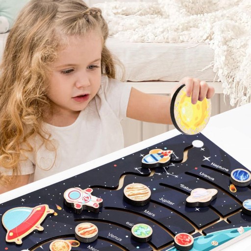Загадка девять планет Montessori Образовательные игрушки научные исследования