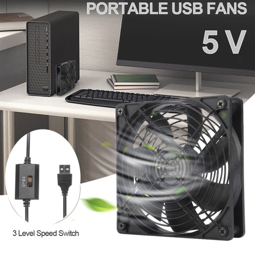 USB-ВЕНТИЛЯТОР КОМПЬЮТЕРНЫЙ ВЕНТИЛЯТОР USB DC 5V С МЕТАЛЛИЧЕСКОЙ РЕШЕТКОЙ, ДЛЯ ПК
