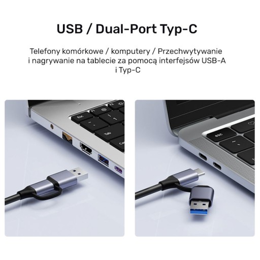Захват видео 4K HDMI 1.4b USB Type C/USB A, Unitek V1167A