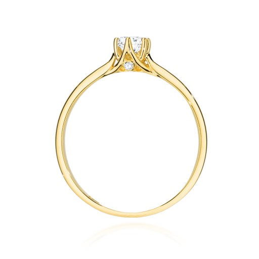 Pierścionek W-499 0,26ct brylanty żółte złoto 585