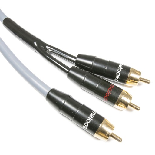 KABEL DO SUBWOOFERA TYPU Y 1x RCA - 2x RCA MELODIKA MDSWY20G GUNMETAL 2m