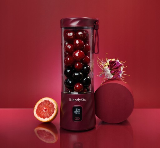 Удобный блендер BlendyGo 3 POWER BURGUNTD PORTABLE ORIGINAL USB SMOOTHIE