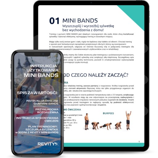 ZESTAW 4 GUM DO ĆWICZEŃ POWER BAND + 5 GUM TAŚM OPOROWYCH MINI BAND PREMIUM