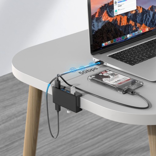 ORICO HUB 4x USB 3.0 5 Гбит/с, БЫСТРОЕ ПРИКРЫТИЕ