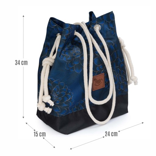 PEPI TOREBKA DAMSKA SHOPPER TORBA PODRĘCZNA KWIATY