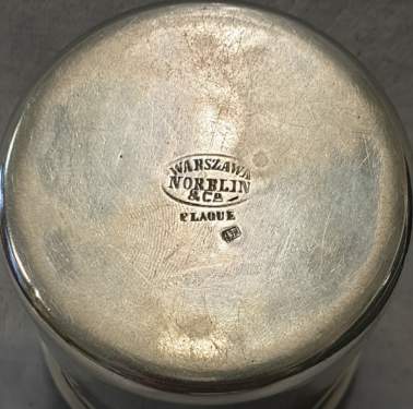 Kubek platerowy Norblin Lata 1851-1882