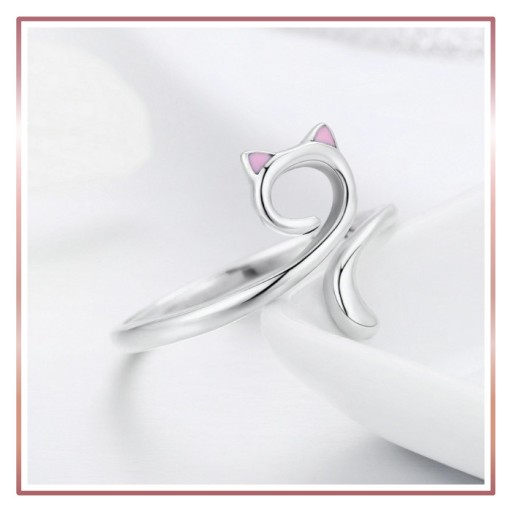 Серебряное открытое кольцо CHARMING CAT S925