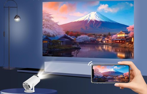 ПРОЕКТОР ANDROID TV WIFI FULL HD ПОРТАТИВНЫЙ УМНЫЙ ВРАЩАЮЩИЙСЯ ДИНАМИК