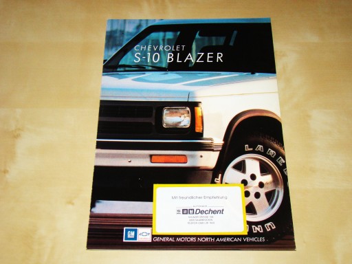 Chevrolet S-10 Blazer 1991 г., модель ЕС