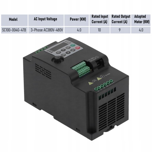 ТРЕХФАЗНЫЙ ИНВЕРТОР ЧРП 4КВТ 9А C100-004G-4TB