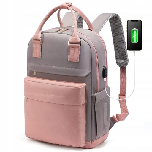 15,6-calowy damski plecak na laptopa z portem USB