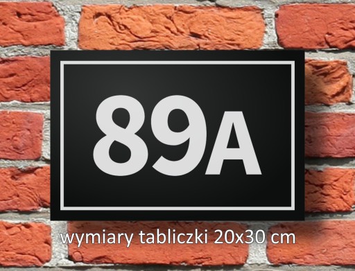 Nr domu tabliczka adresowa ALUMINIUM-CZARNY-MAT-7