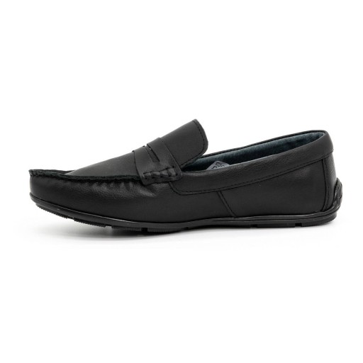 Buty męskie mokasyny skórzane 894MA czarne 44
