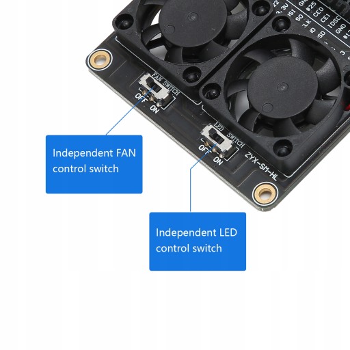 Вентилятор охлаждения для Raspberry Pi 4B 3B/3B