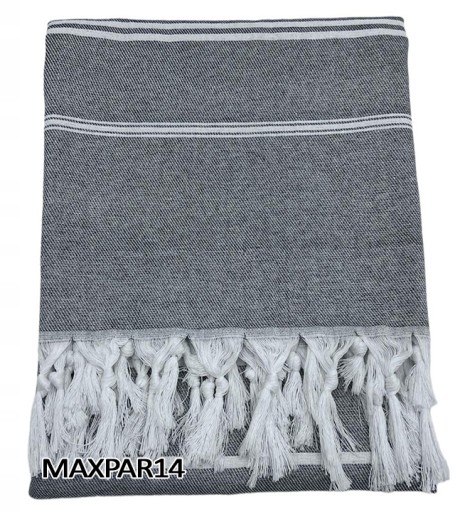 FOUTA PAREO RĘCZNIK Z FRĘDZLAMI BASEN PLAŻA SAUNA SPA 100% BAWEŁNA 95x195