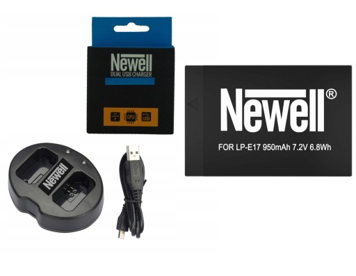 USB-зарядное устройство + аккумулятор для CANON EOS RP R8 R10 R50 R100 77D 760D LP-E17