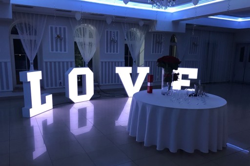 Kolorowe litery LOVE 3D 100cm podświetlane LED RGB