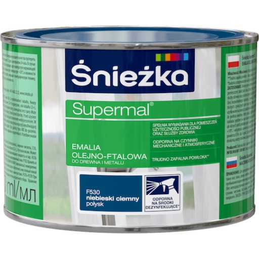 Supermal масло-фталевое темно-синее F530 глянец 0,4л