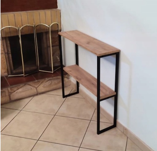 KONSOLA 2 PÓŁKI NOWOCZESNA 80x80x22cm LOFT TOALETK