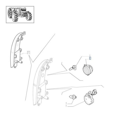 Лампа CASE New Holland T6 T7 4800лм 82035642