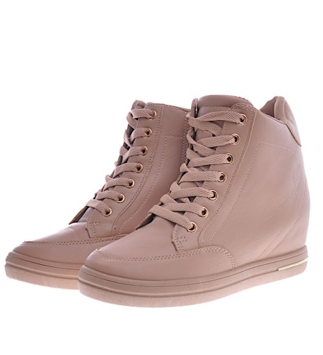 DAMSKIE buty BEŻOWE SNEAKERSY NA KOTURNIE 12824 40