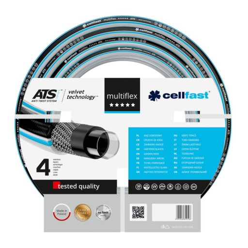 CELLFAST WĄŻ OGRODOWY MULTIFLEX 25BAR 1/2 50M +ZŁĄ