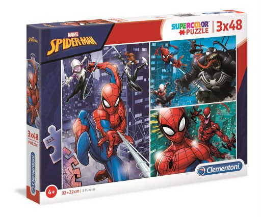 Пазл Super Color Человек-Паук 3х48 шт. к-25238