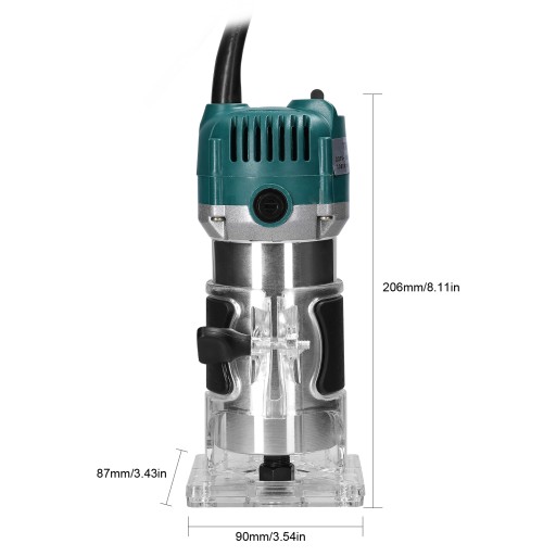 FREZARKA KRAWĘDZIOWA 800W 30000r/min 6.35mm Z 15SZT. FREZÓW