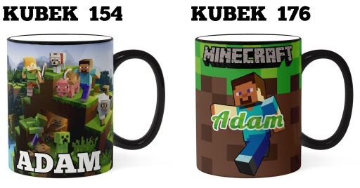 ВОЛШЕБНАЯ КРУЖКА 330 МЛ MINECRAFT РАЗНЫЕ ДИЗАЙНЫ + НАЗВАНИЕ
