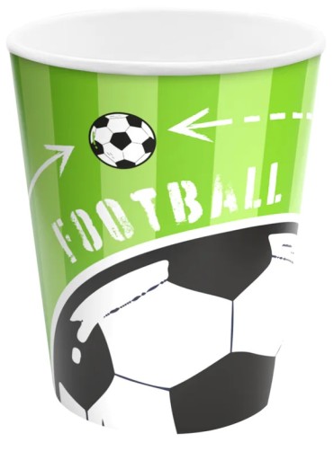 ZESTAW KUBKI TALERZYKI PIŁKA NOŻNA FOOTBALL 12szt