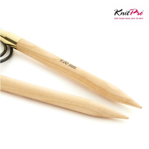 Druty KNITPRO drewniane na żyłce 150cm -3,00mm