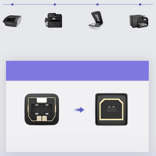 Кабель Ugreen USB/USB Type B для принтера, шнур длиной 5 м.