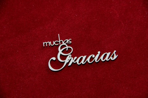 КАРТОННЫЕ скрапки с надписью Muchas Gracias