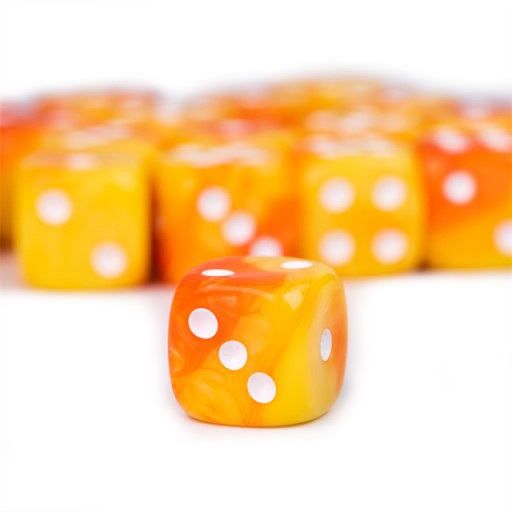 НАБОР ИЗ 5 КУБИКОВ D6 RPG RED PLAGUE 1,6 СМ