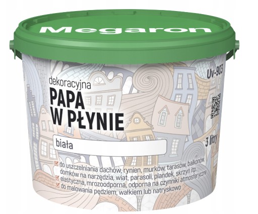 Papa w płynie Megaron Grafit 3 l + pędzel GRATIS