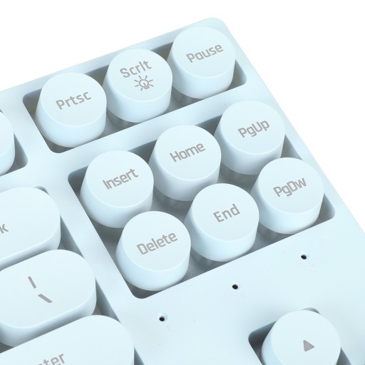Игровая USB-клавиатура, круглые 87 клавиш, цветная, с подсветкой,