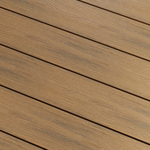 BERGDECK W138 Террасная доска ДПК, двухцветная структура древесины тикового ореха