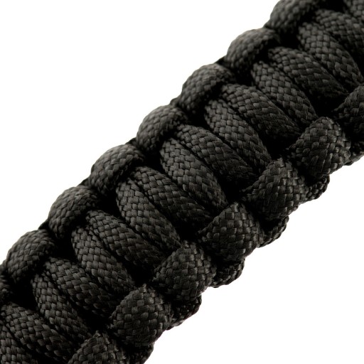 Bransoletka Survivalowa M-Tac Paracord Krzesiwo Gwizdek Kompas Black M