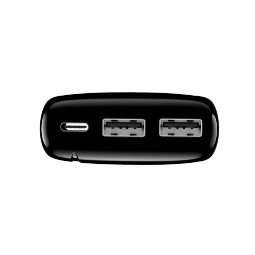 Powerbank 20000 мАч, светодиодный индикатор заряда, портативное зарядное устройство, черный