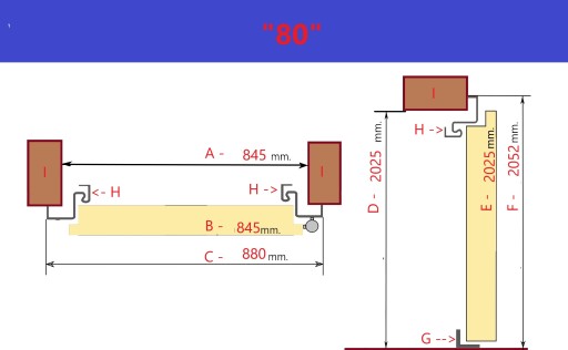 Двери универсальные наружные UM3 INOX антрацит 80л