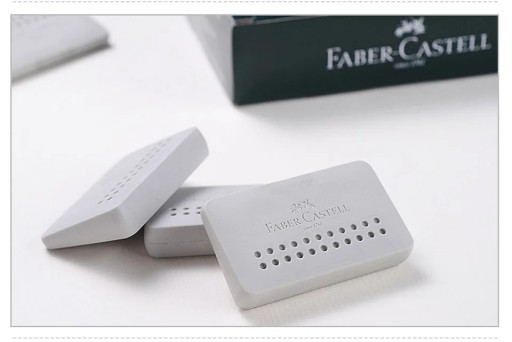 Ластик Faber Castell 187164 Eraser Grip 2001 Edge Grey Art, трапециевидный ластик