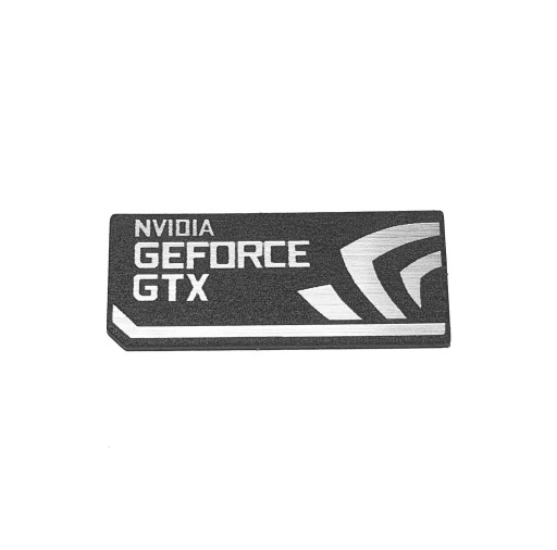 Наклейка-эмблема NVIDIA GEFORCE GTX, серебристая, 35x15 мм
