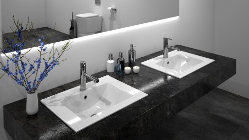 ВСТРАИВАЕМАЯ РАКОВИНА ПОД СТОЛЕШНЮ DAFNE 70 WHITE REA