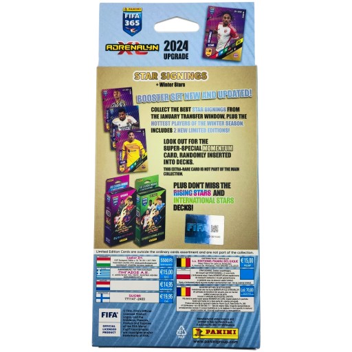 Обновленные футбольные карточки Winter Stars с подписями Blister Stars FIFA 365 2024