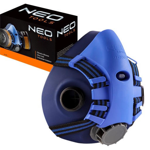 NEO TOOLS PÓŁMASKA SILIKONOWA NA DWA POCHŁANIACZE