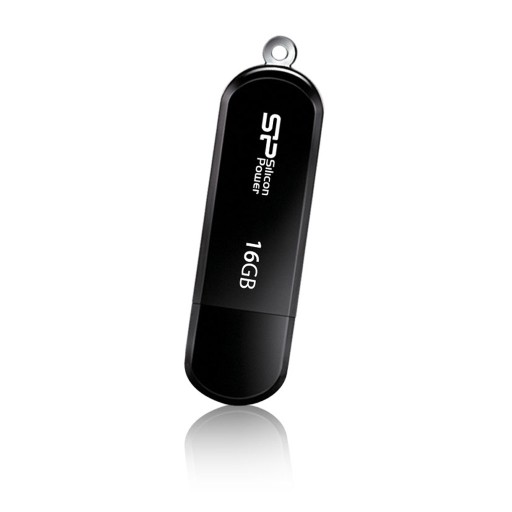 Флеш-накопитель Silicon Power LUXMINI 322 16 ГБ USB 2.0/ЧЕРНЫЙ 16 ГБ
